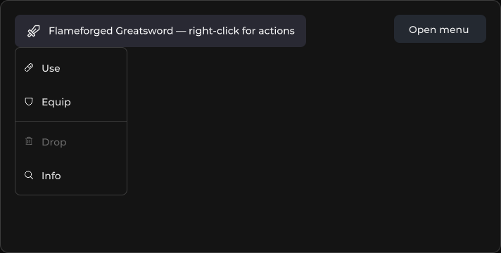 SusContextMenu